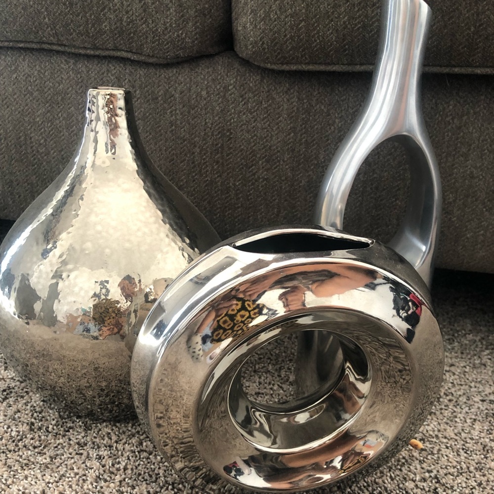 SILVER VASES